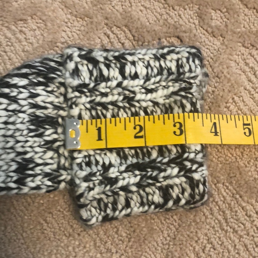 ANN TAYLOR LOFT EUC BLK&WH MARLED CHUNKY CARDIGAN - Picture 13 of 16